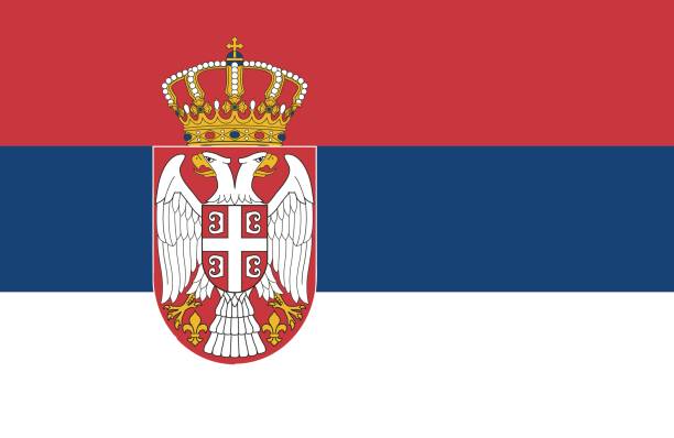 Serbia Vector of nice Serbian flag. serbia stock illustrations