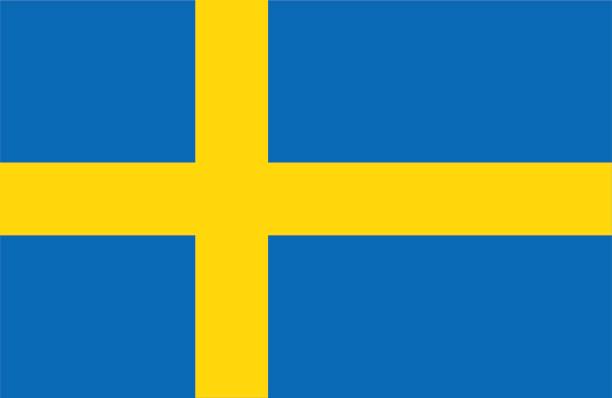 schweden - flag countries symbol scandinavian stock-grafiken, -clipart, -cartoons und -symbole