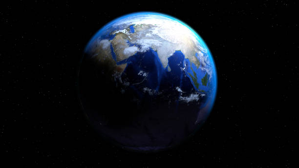 istock Earth globe from space with clouds, showing India and Middle East 652785878