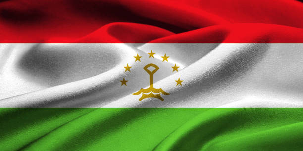 of 타지키스탄에 플래깅 - tajik flag 뉴스 사진 이미지