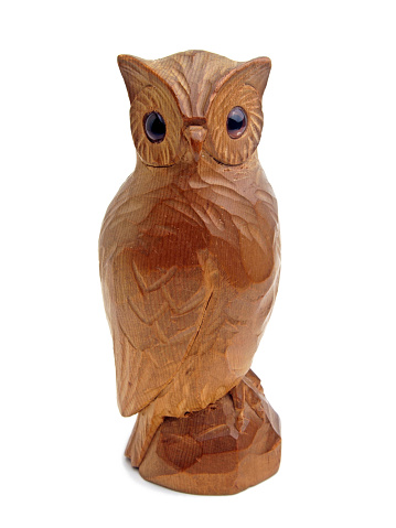 hand-carved owl, the bird of wisdom