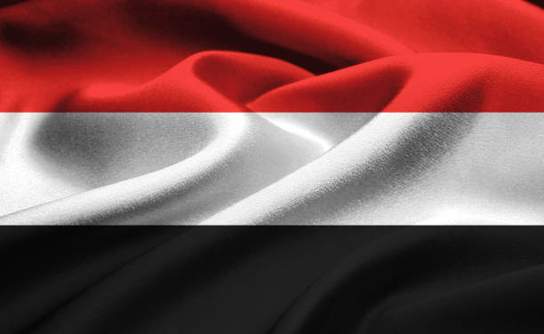 One of The Asian country flag of Yemen
