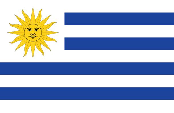 ウルグアイ - uruguayan flag点のイラスト素材／クリップアート素材／マンガ素材／アイコン素材
