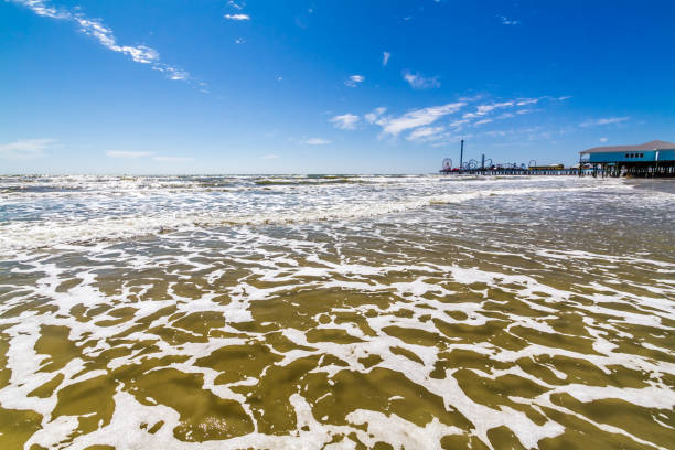 istock Surf and Sand with Carnival on Pier. 652806550