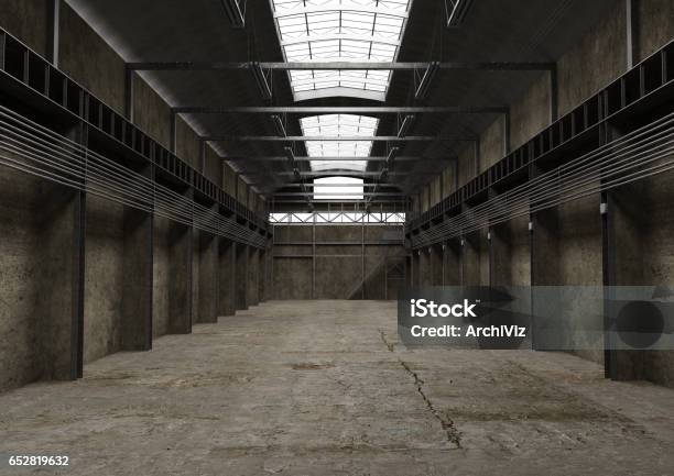 Industrial Empty Space Vintage Old Interior Design Stock Photo - Download Image Now