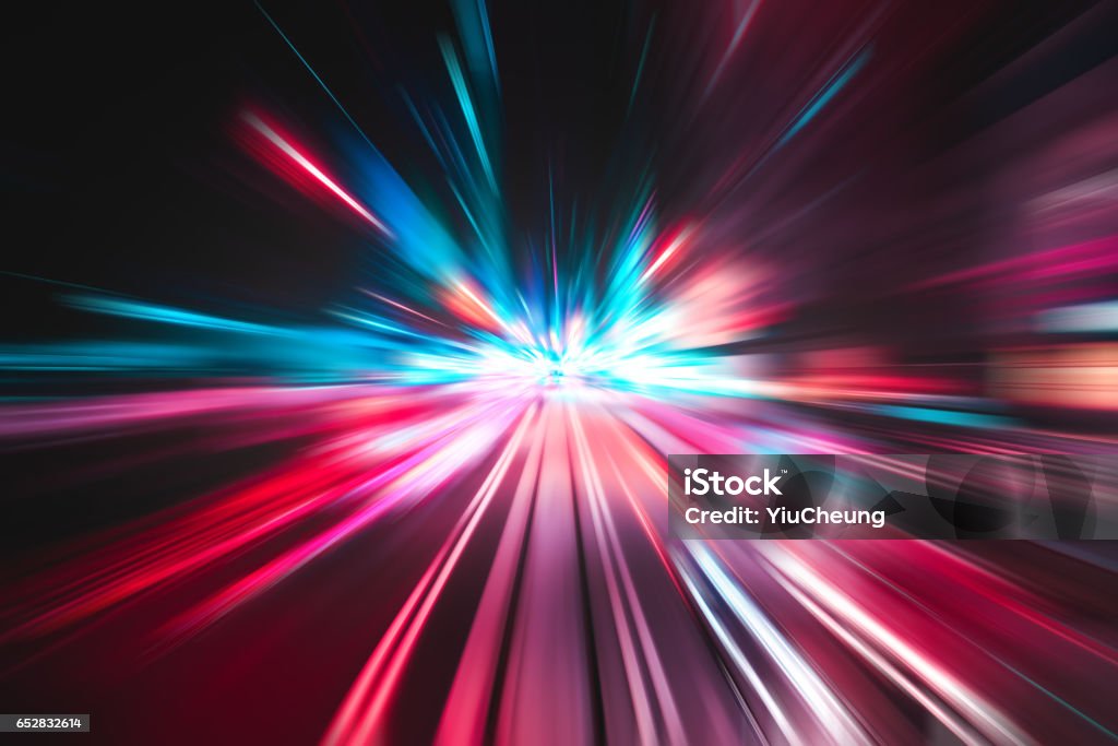 Light speed explosion illustration Light speed explosion illustration long exposure photography Speed Stock Photo