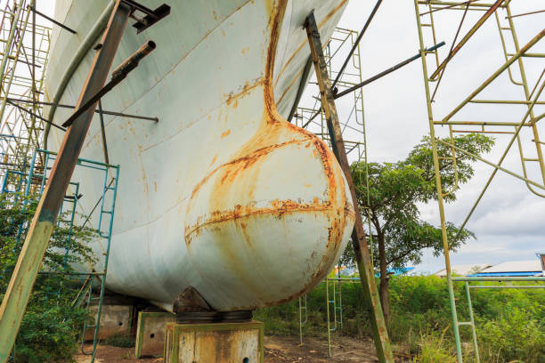 istock old abandon ship in nature background 652842778