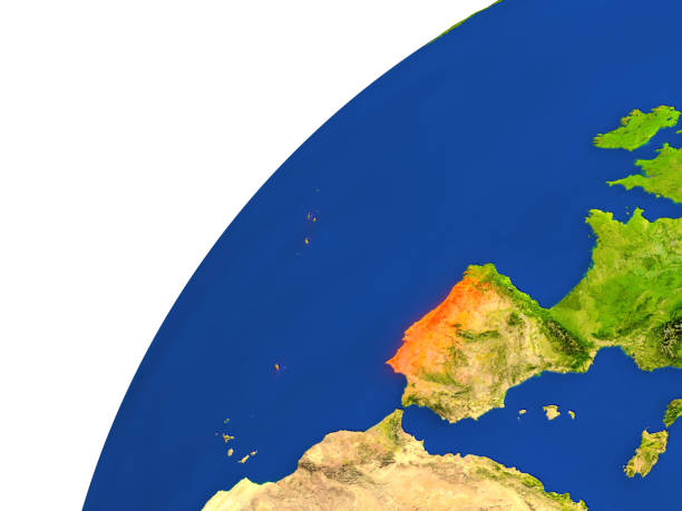 istock Country of Portugal satellite view 652851630