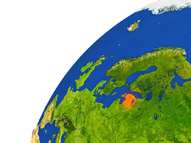 istock Country of Estonia satellite view 652851660