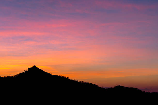 istock view of mountain siluate on twilight sky after sunset 652867206