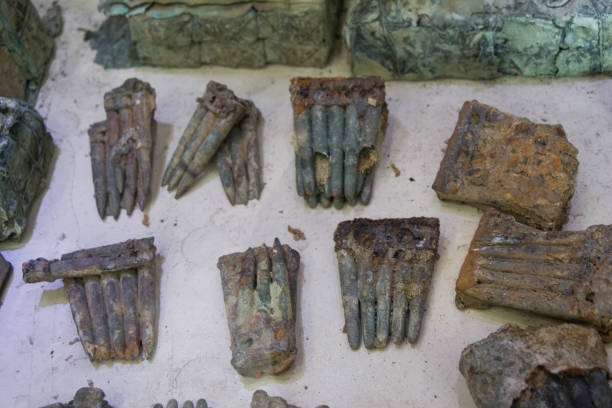 istock Cartridges of rusty bullet ammunition 652869206
