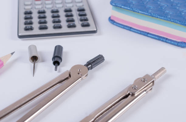 istock Office and school supplies on a white background 652872510