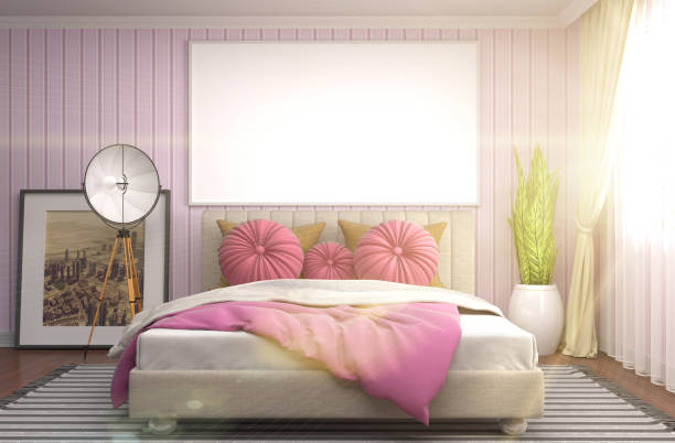 istock mock up poster frame in interior background. 3D Illustration 652879876