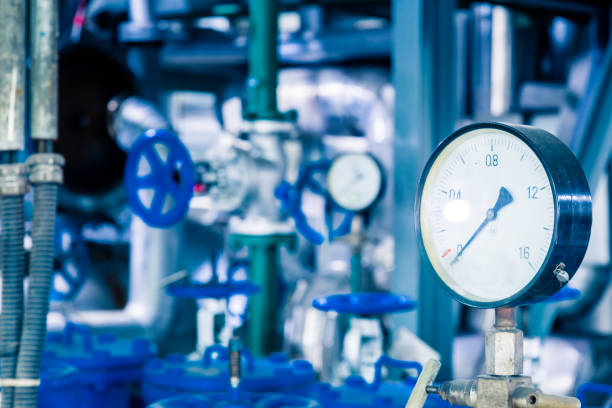 istock steel pipelines and cables in a plant 652882394