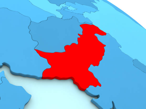istock Pakistan in red on blue globe 652901138