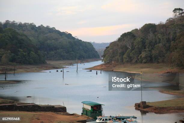 Periyar Lake And Wildlife Sanctuary Under Sunrise Thekkady Kerala India Stock Photo - Download Image Now