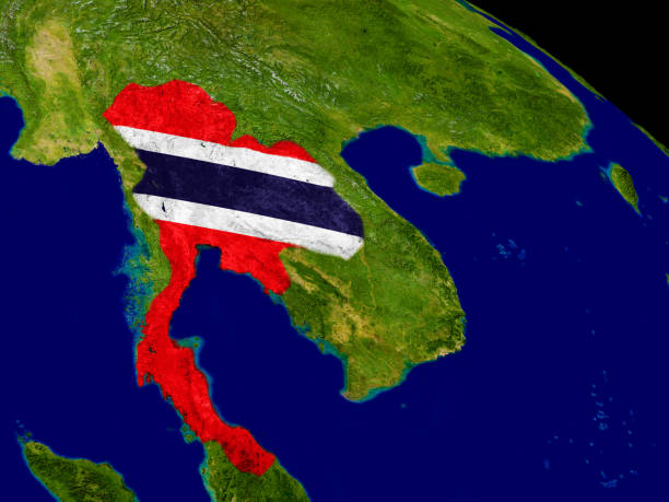 istock Thailand with flag on Earth 652905560