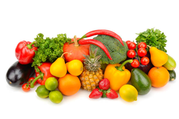 istock fruits and vegetables isolated on white background 652905792