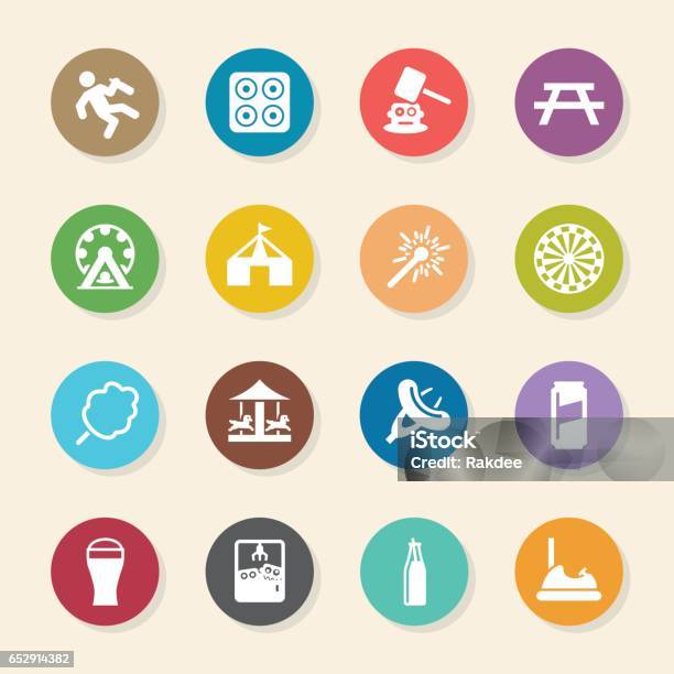 Festival Icons Color Circle Series Stock Illustration - Download Image Now - Alcohol - Drink, Alcohol Abuse, Arts Culture and Entertainment