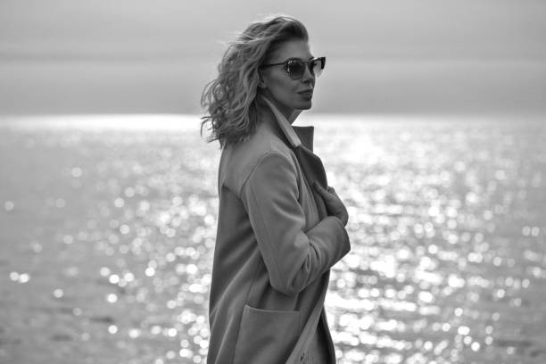 Lonely woman on the beach