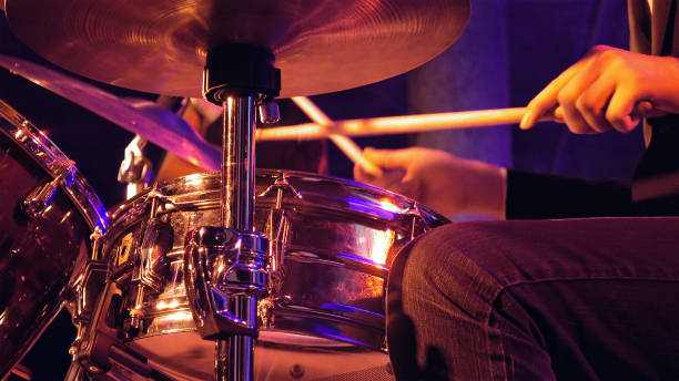 istock Drummer plays on drum set and cymbal 652927812