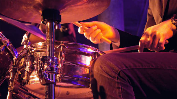 istock Drummer plays on drum set and cymbal 652927882