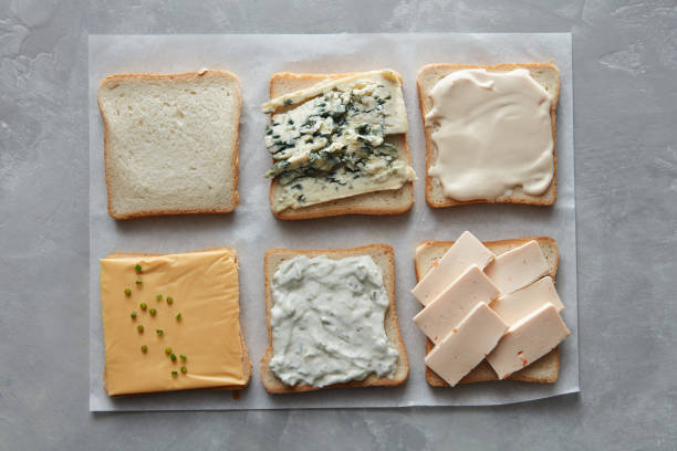 istock Set of different cheeses on toasts 652932950