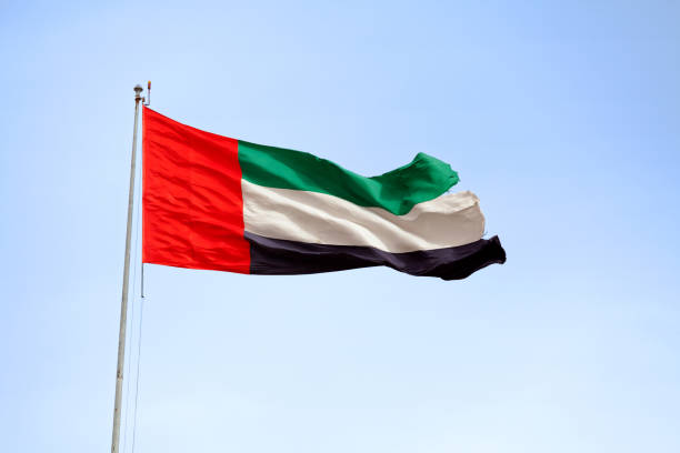 flaga zea - flag of the united arab emirates zdjęcia i obrazy z banku zdjęć