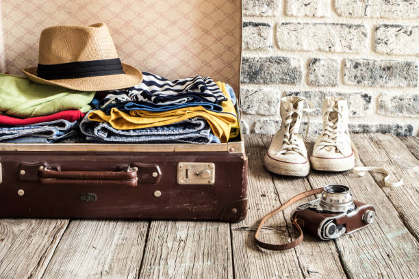 istock Travel concept on wooden table 652976410