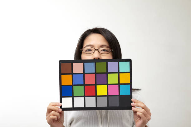 istock Woman with a color chart 652977670