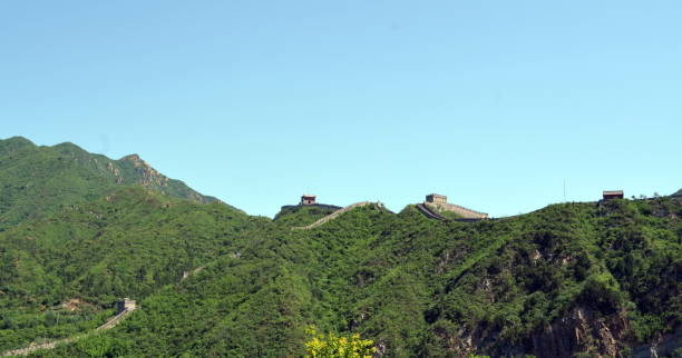 istock The Great Wall of China and mountains 652979842
