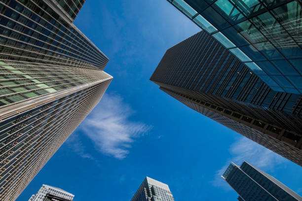 istock Business area with skyscrapers and modern buildings. 652980048