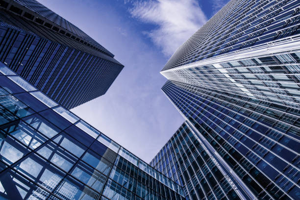 istock Business area with skyscrapers and modern buildings. 652980236