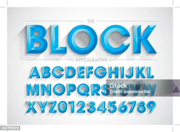 Alfabeto Stilizzato - Immagini vettoriali stock e altre immagini di Alfabeto - Alfabeto, Tridimensionale, Carattere tipografico