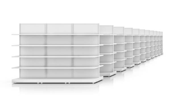 istock Row of supermarket shelves 652999836