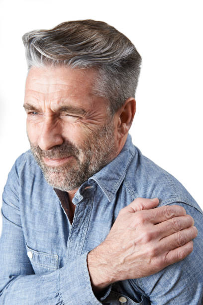 istock Studio Shot Of Man Suffering With Frozen Shoulder 653000196