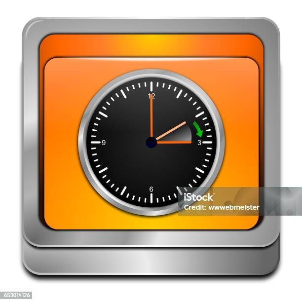 Daylight Saving Time Button 3d Illustration Stock Illustration - Download Image Now - Alarm, Black Color, Change