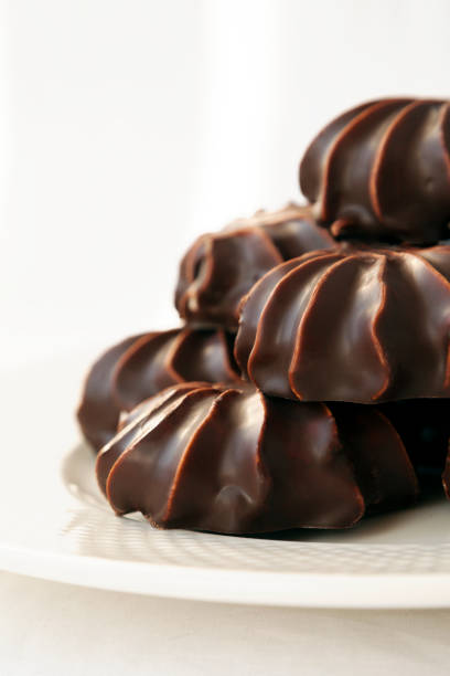 istock Pile of marshmallows glazed with chocolate 653023132
