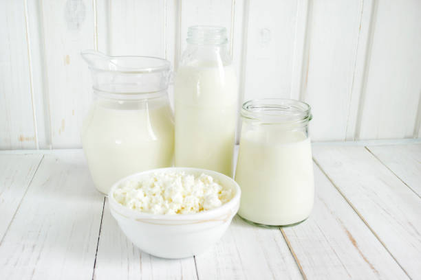 istock Fresh milk and cottage cheese 653026800
