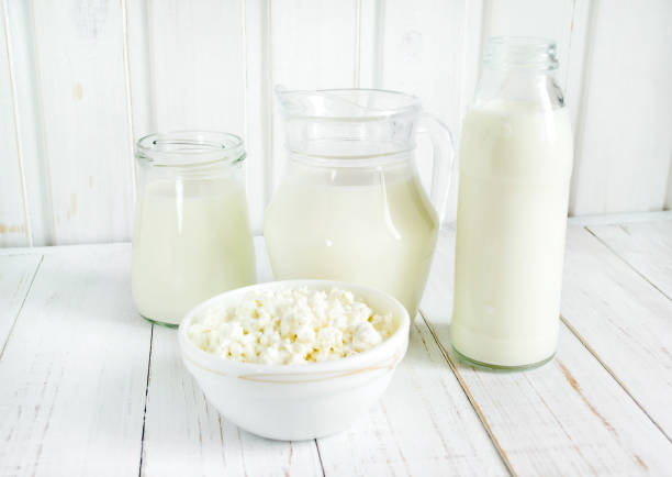 istock Fresh milk and cottage cheese 653027030