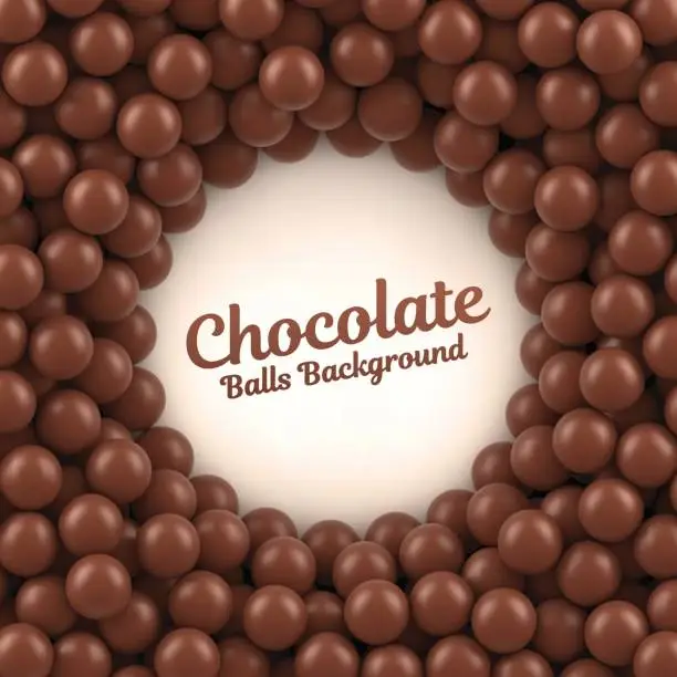Vector illustration of Chocolate balls background