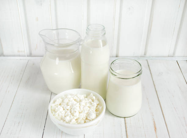 istock Fresh milk and cottage cheese 653031074