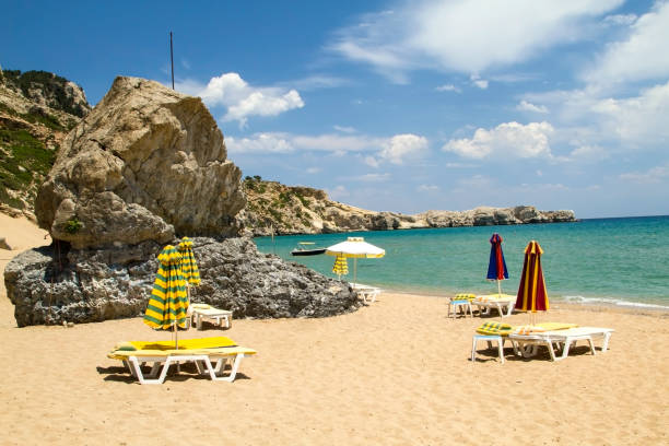 istock Small beach on the island of Rhodes 653041120