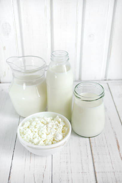istock Fresh milk and cottage cheese 653041142