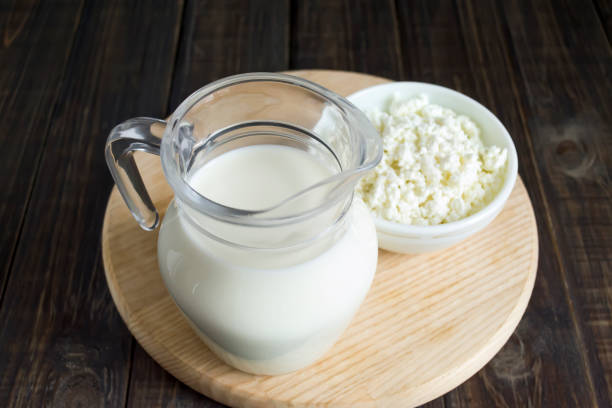 istock Fresh milk and cottage cheese 653043936