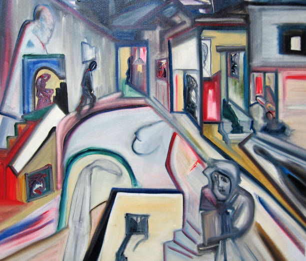 istock Cityscape -  An oil painting on canvas 653044744