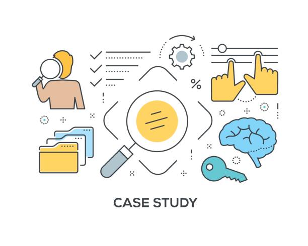Case Study Concept with icons Case Study Concept with icons case study stock illustrations