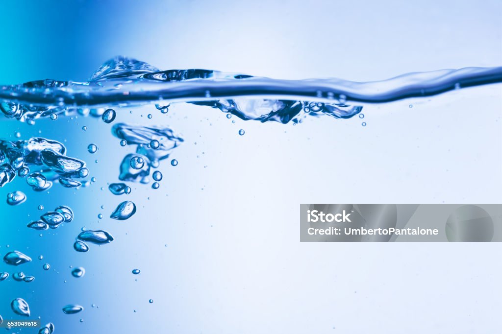 Water Bubble Rippke Water Surface With Ripple And Bubble Stock Photo - Download Image Now ...