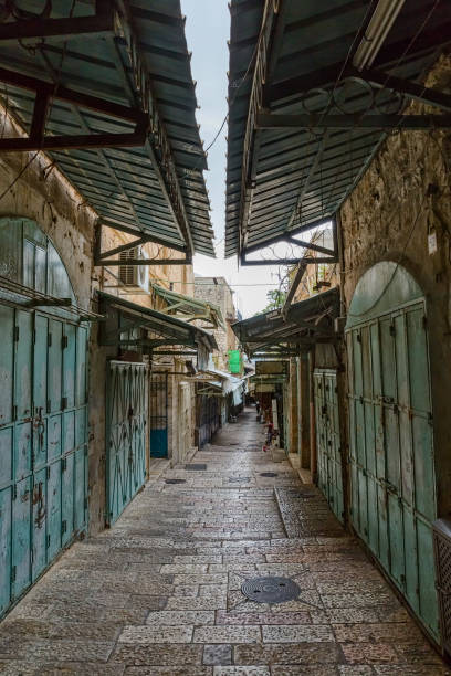 istock Jerusalem old street morning 653054556