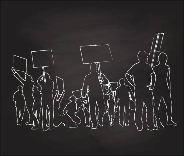 ilustrações de stock, clip art, desenhos animados e ícones de protesting signs - ativista